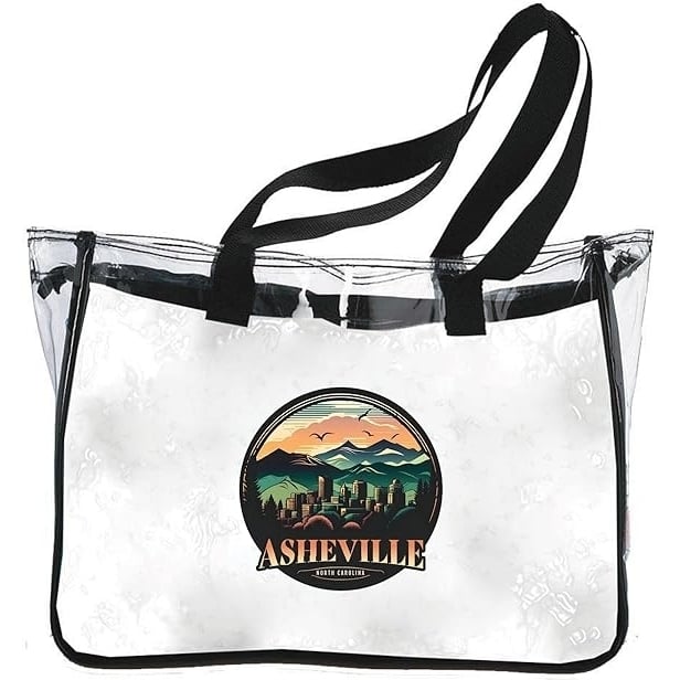 Asheville North Carolina Souvenir Clear Tote Bag Image 1