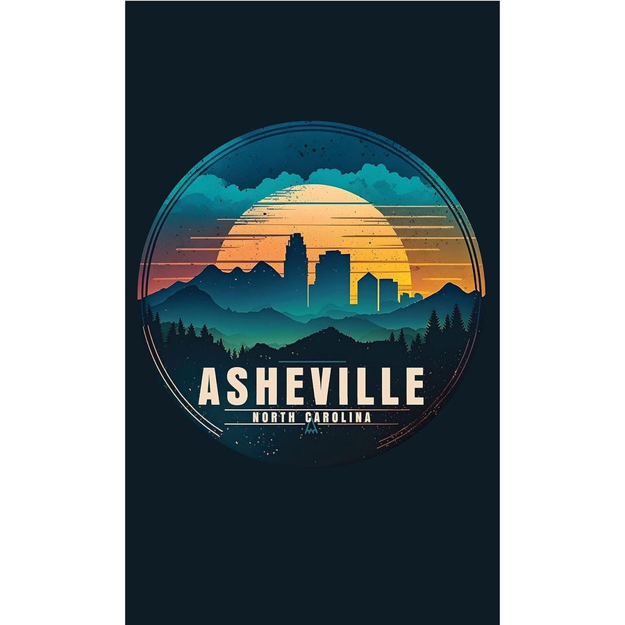 Asheville North Carolina Souvenir Metal Sign 9 x 15 Image 1