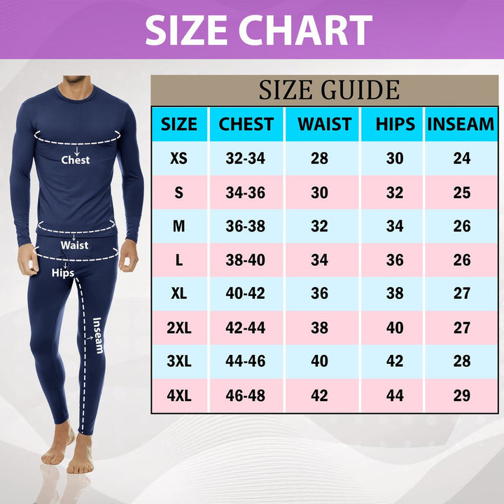 Mens Fleece Lined Thermal Underwear Set 3 Piece Winter Wardrobe Essential Image 9