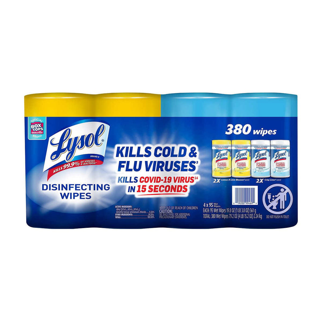 Lysol Disinfecting Wipes Variety Pack 95 Count (Pack of 4) Image 1