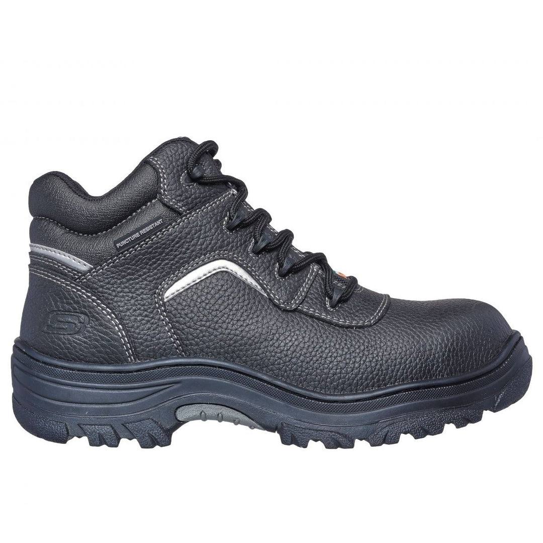 SKECHERS WORK Mens Burgin-Sosder Composite Toe Work Boot Black - 77144-BLK  BLACK Image 1