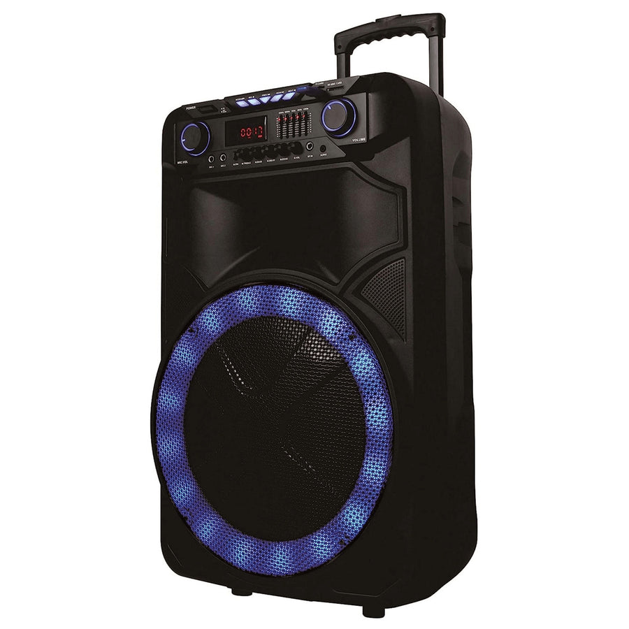 Norcent 15" Portable Bluetooth Speaker System with Sound-Activated LED Lights Image 1
