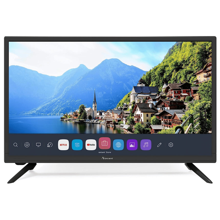 Norcent 24 Inch 720P LED HD Smart TV Wall-Mountable with Surround Sound Image 1