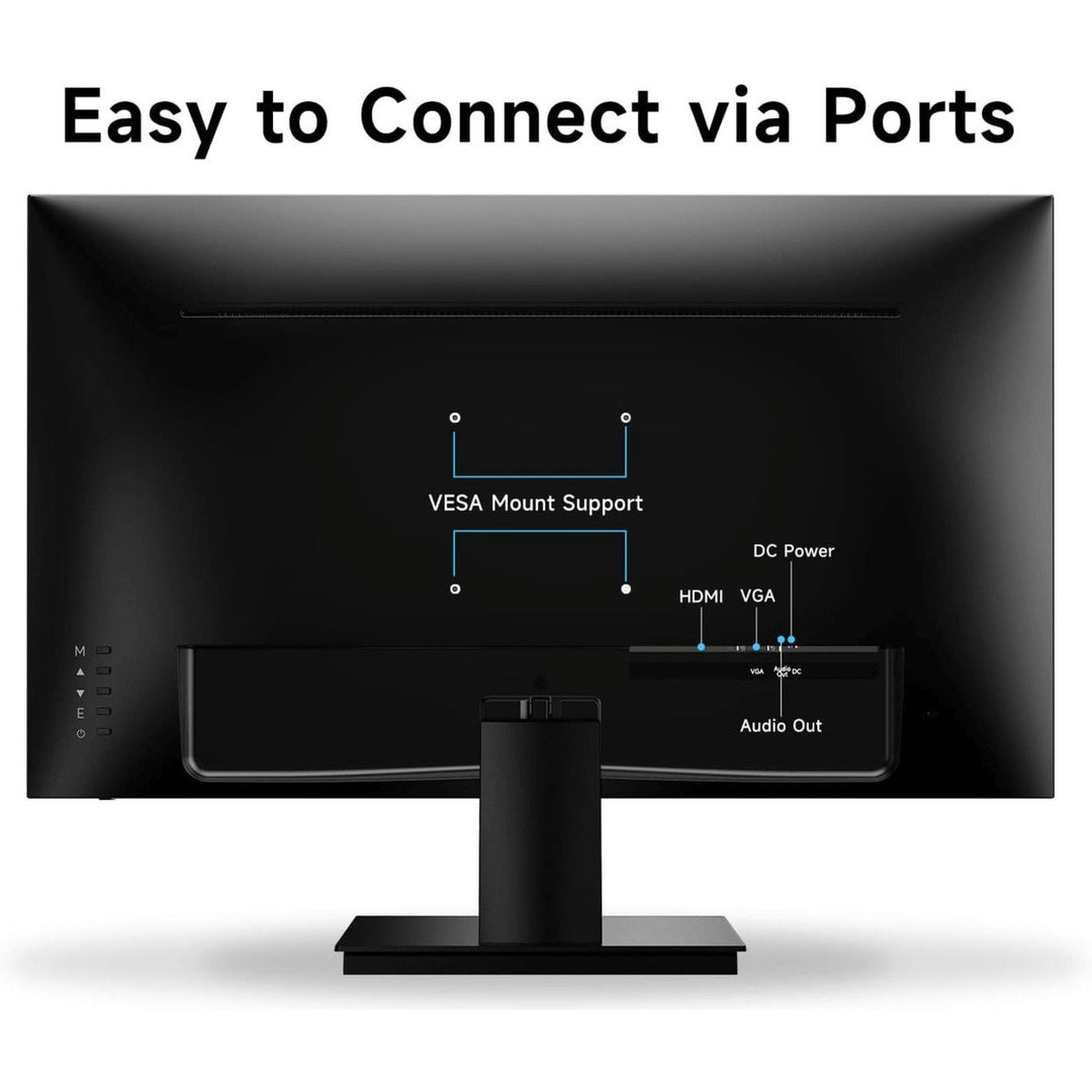 Norcent 27 Inch Frameless Computer Monitor FHD 75HZ VA with Built-In Speakers Image 4