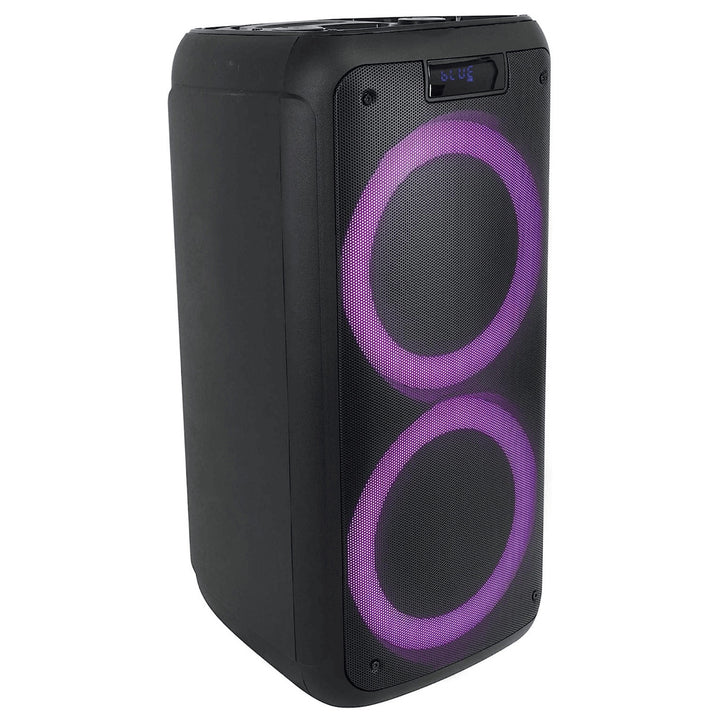 Norcent Dual 6.5" Portable Party Bluetooth Speaker with Flashing LED Lights Image 4