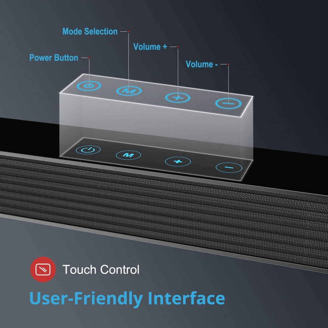 Norcent KB2020 Black Mamba Series 32" 80W Bluetooth Sound Bar with Remote Option Image 4