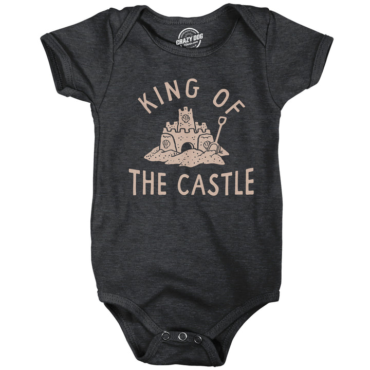 King Of The Castle Baby Bodysuit Funny Sand Castle Beach Lovers Jumpers For Infants Image 1