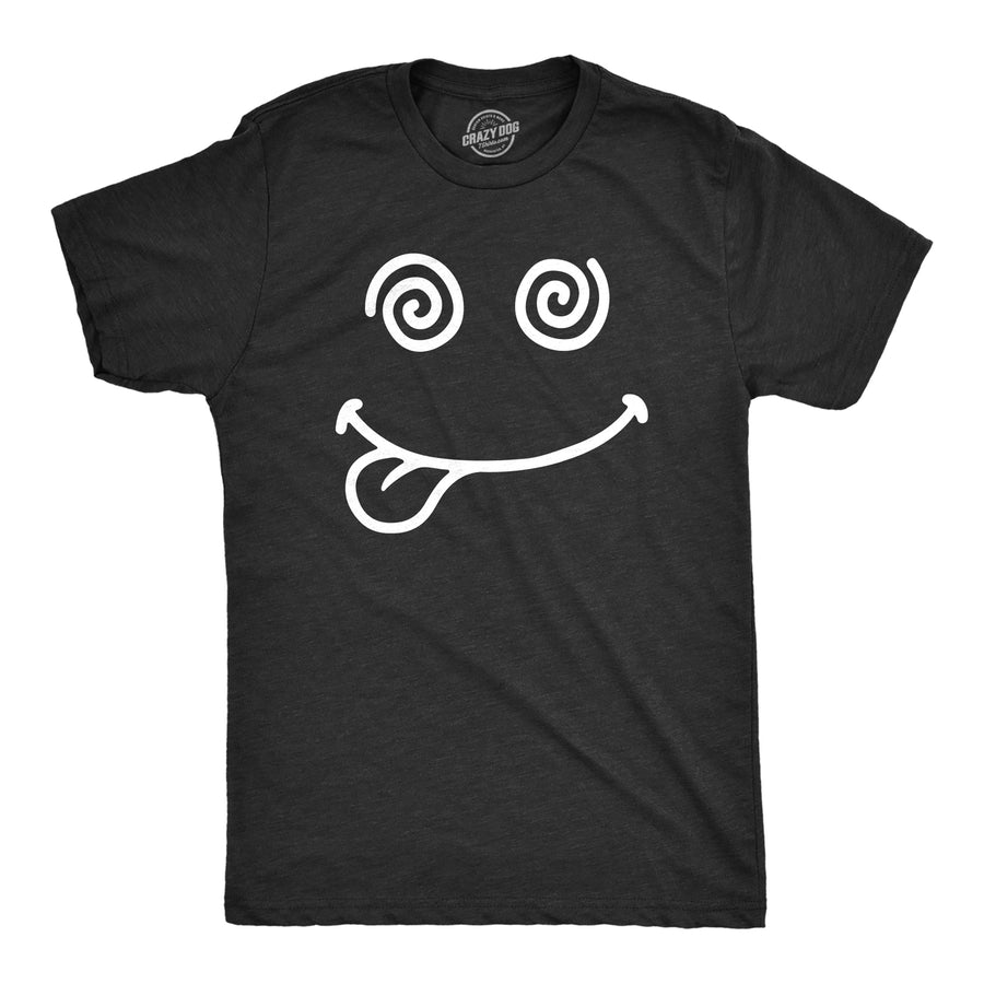 Mens Crazy Smile T Shirt Funny Silly Insane Whacky Smiling Face Tee For Guys Image 1