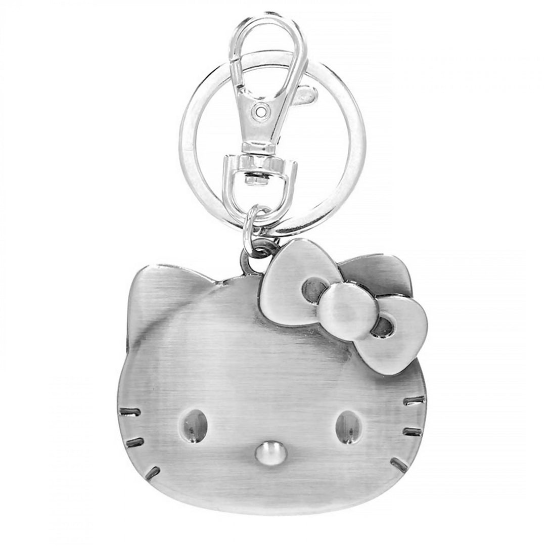 Hello Kitty Face Pewter Keychain Image 1