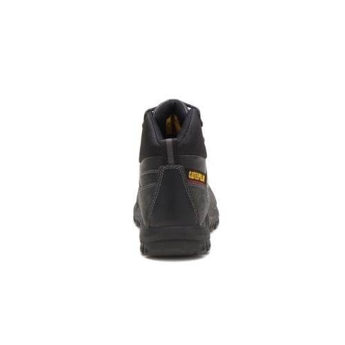 Caterpillar Mens Threshold Waterproof Steel Toe Work Boot Black - P90936 BLACK LEATHER Image 4