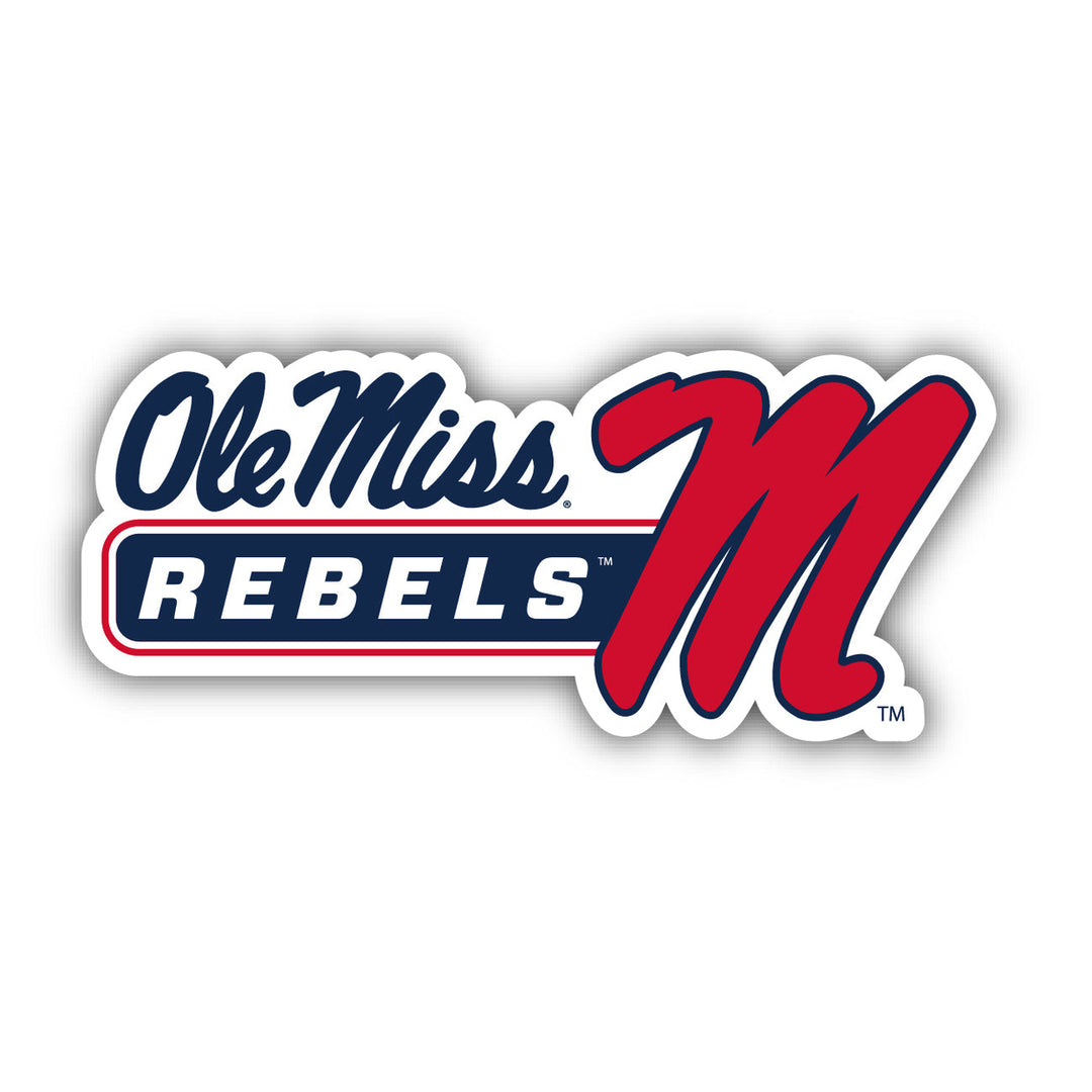 Mississippi Rebels "Ole Miss" 4-Inch Wide NCAA Durable School Spirit Vinyl Decal Sticker Image 1