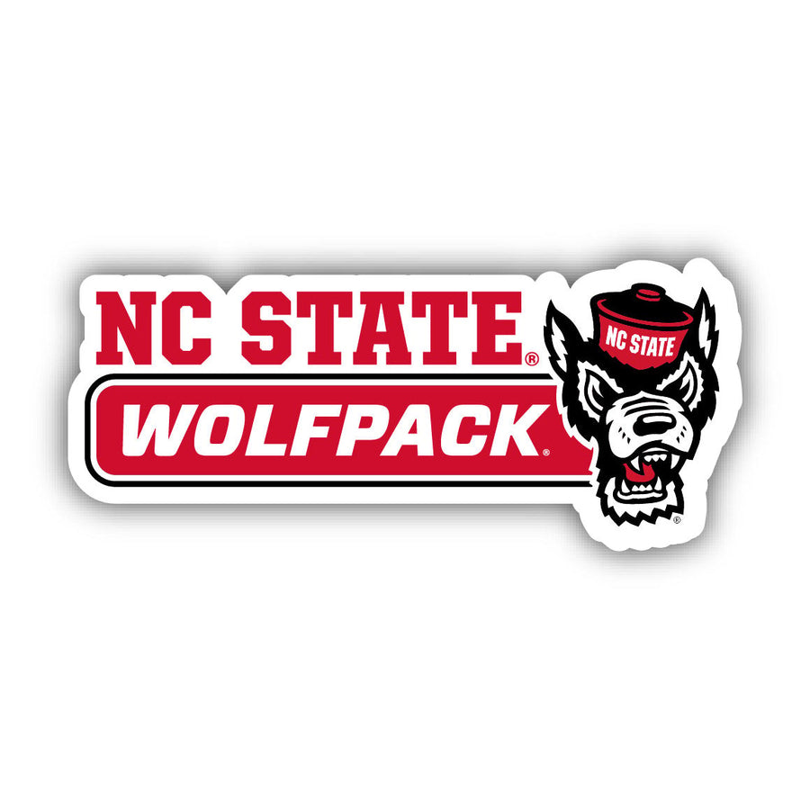 NC State Wolfpack 4-Inch Wide NCAA Durable School Spirit Vinyl Decal Sticker Image 1