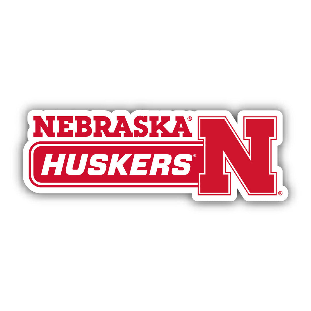 Nebraska Cornhuskers 4-Inch Wide NCAA Durable School Spirit Vinyl Decal Sticker Image 1