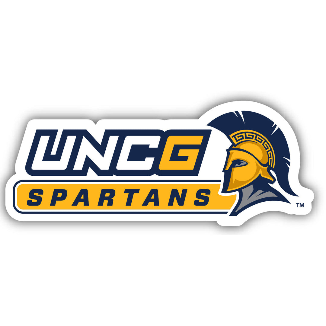 North Carolina Greensboro Spartans 4-Inch Wide NCAA Durable School Spirit Vinyl Decal Sticker Image 1