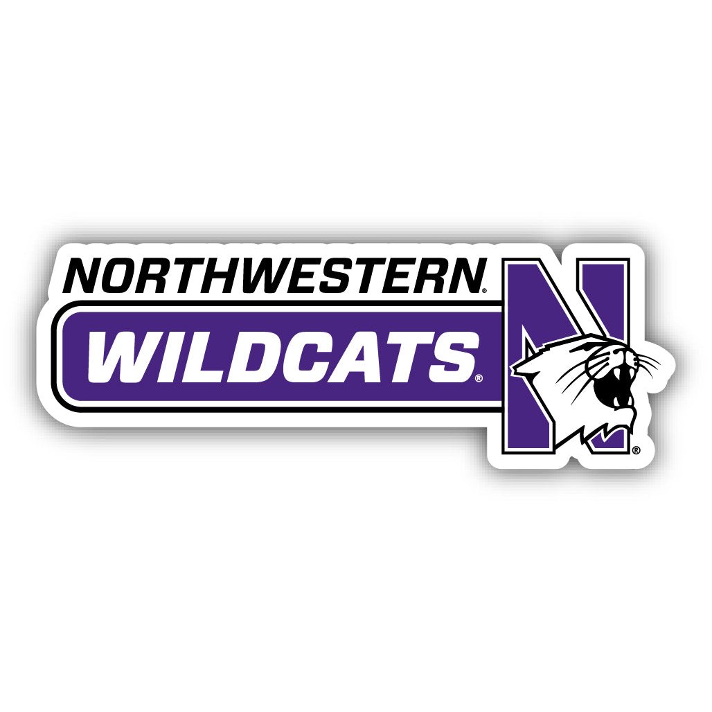 Northwestern University Wildcats 4-Inch Wide NCAA Durable School Spirit Vinyl Decal Sticker Image 1