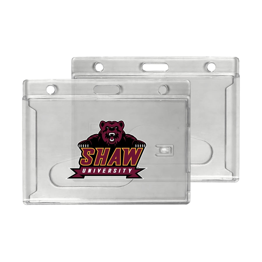 Shaw University Bears Officially Licensed Clear View ID Holder - Collegiate Badge Protection Image 1