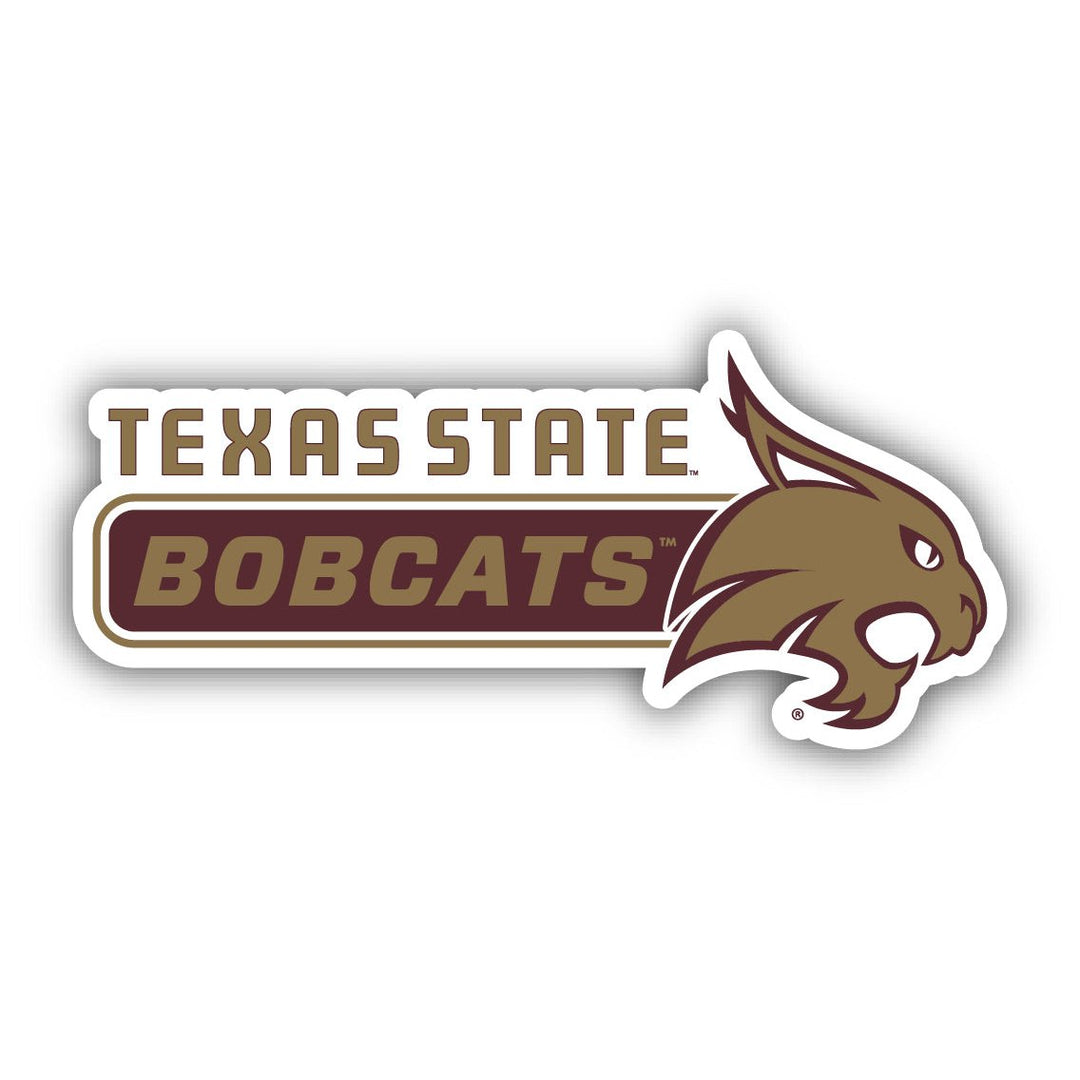 Texas State Bobcats 4-Inch Wide NCAA Durable School Spirit Vinyl Decal Sticker Image 1