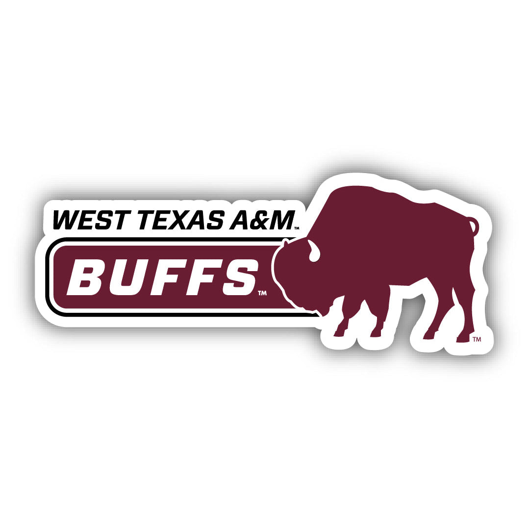 West Texas A&M Buffaloes 4 Inch Wide Colorful Vinyl Decal Sticker Image 1