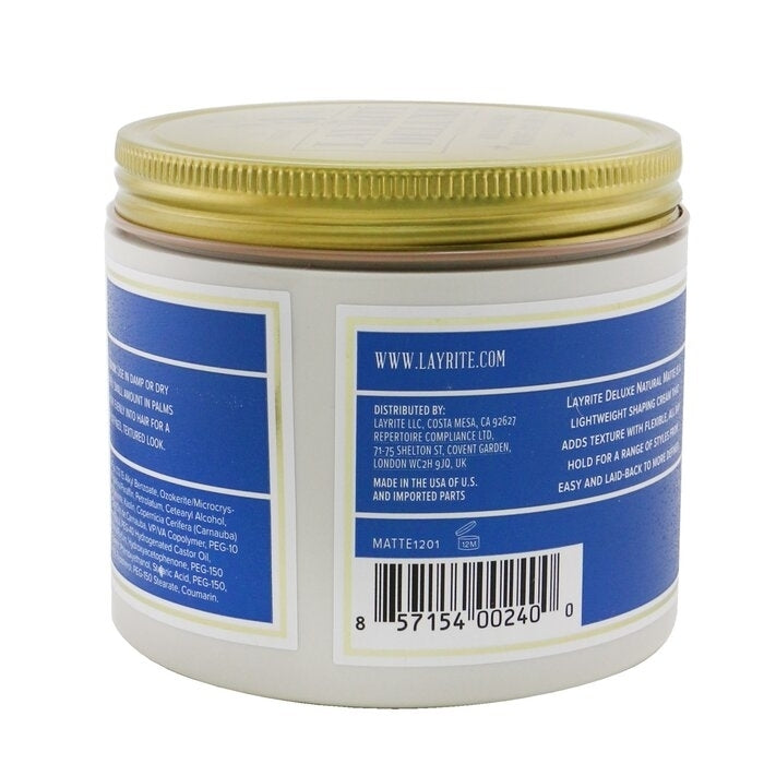 Layrite - Natural Matte Cream (Medium HoldMatte FinishWater Soluble)(297g/10.5oz) Image 3