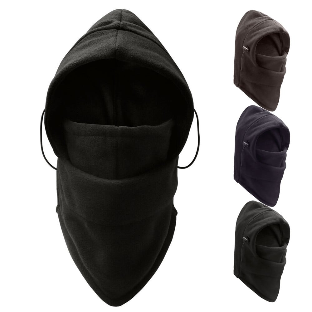 Mens Thermal Ski Face Mask Fleece Lined Windproof Balaclava Multiple Colors Image 1