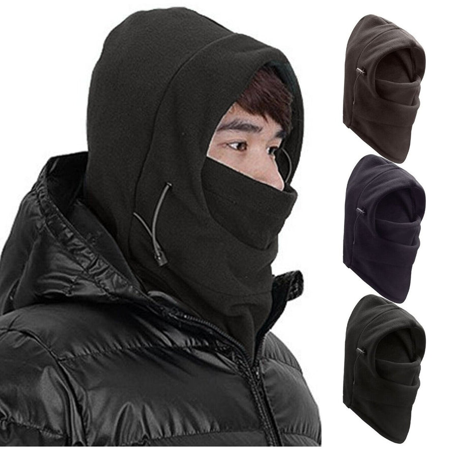 Mens Fleece Lined Windproof Thermal Ski Face Mask Ultra Soft Balaclava Image 1