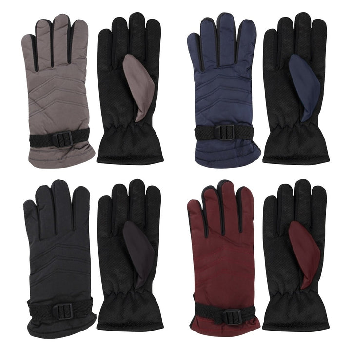 4 Pairs Womens Warm faux Lined Winter Ski Gloves Windproof Adjustable Size Image 9