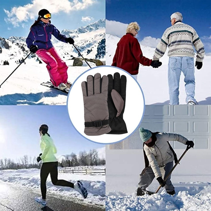 Womens Warm faux-Lined Ski Gloves Windproof Lightweight Snow Winter Gear Image 11