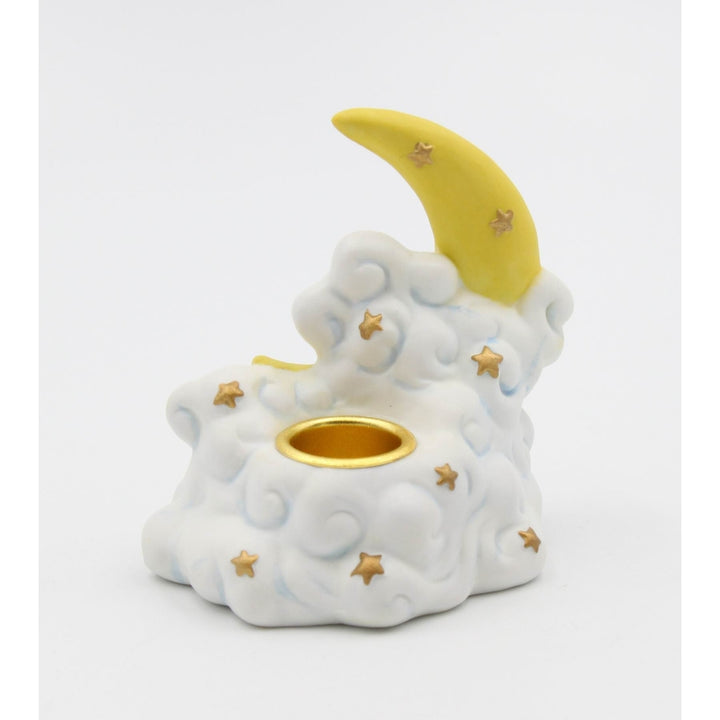 Ceramic Moon with Clouds Candle HolderHome DcorVanity Dcor Image 3