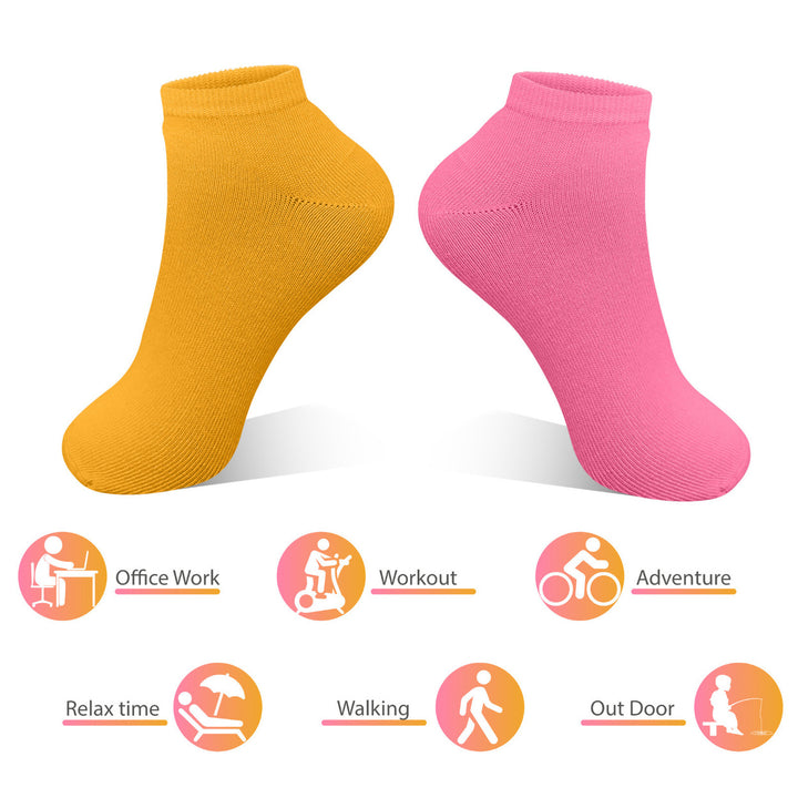 50 Pairs Womens Colorful No Show Low Cut Ankle Socks Size 9-11 Breathable Comfort Image 4