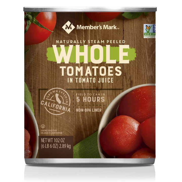 Members Mark Whole Peeled Tomatoes In Tomato Juice (102 Ounce can) Image 1