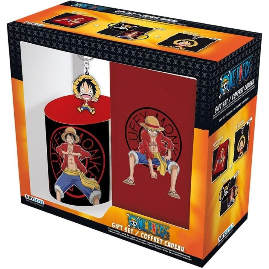 One Piece Luffy 3-Piece Mug Keyring and Notebook Gift Set Image 1