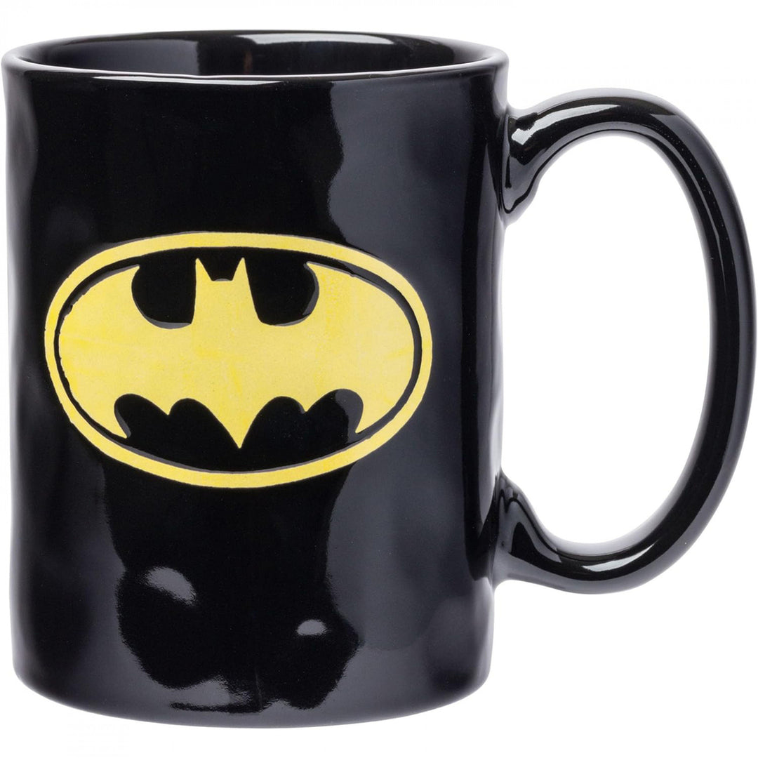 Batman Logo Spatter 17.5 oz Pottery Ceramic Mug Image 2