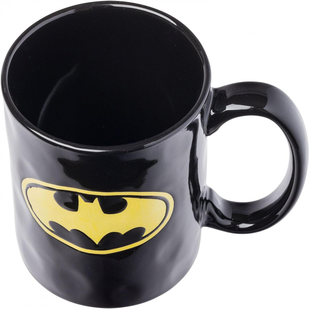 Batman Logo Spatter 17.5 oz Pottery Ceramic Mug Image 3