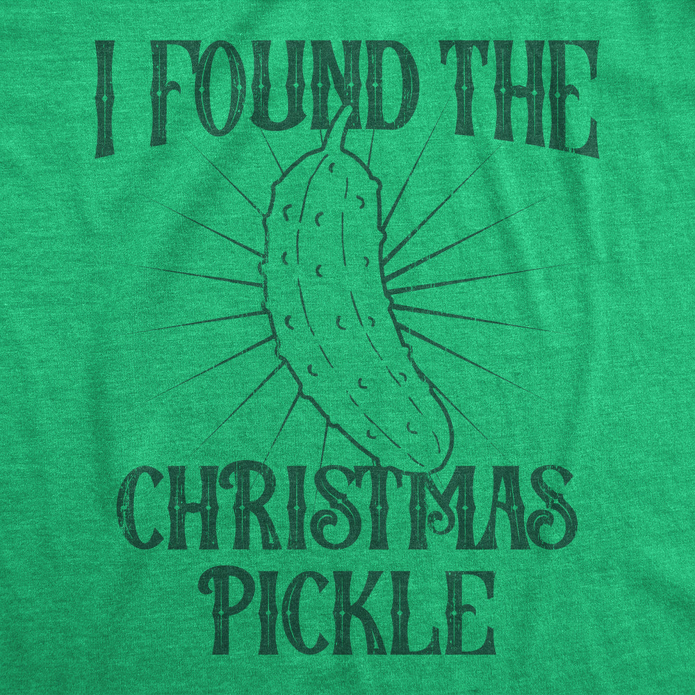 Mens I Found The Christmas Pickle T Shirt Funny Xmas Tree Hidden Ornament Novelty Tee For Guys Image 2