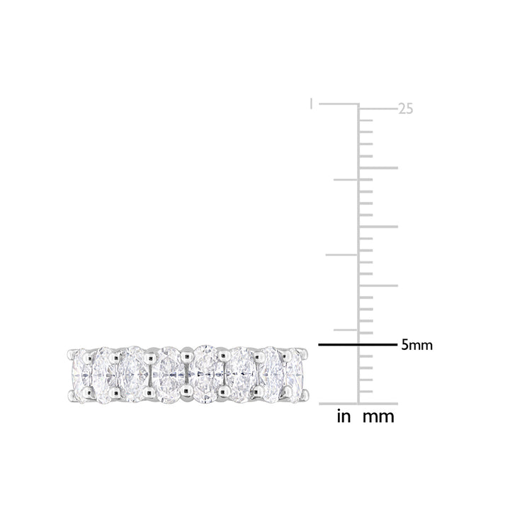 1.60 Carat (ctw) Lab-Created Moissanite Anniversary Band Ring in Sterling Silver Image 4