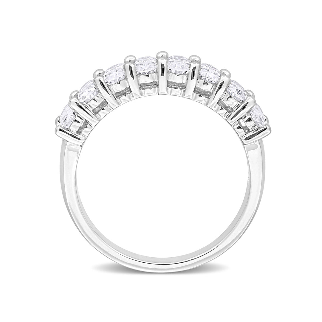 1.60 Carat (ctw) Lab-Created Moissanite Anniversary Band Ring in Sterling Silver Image 4