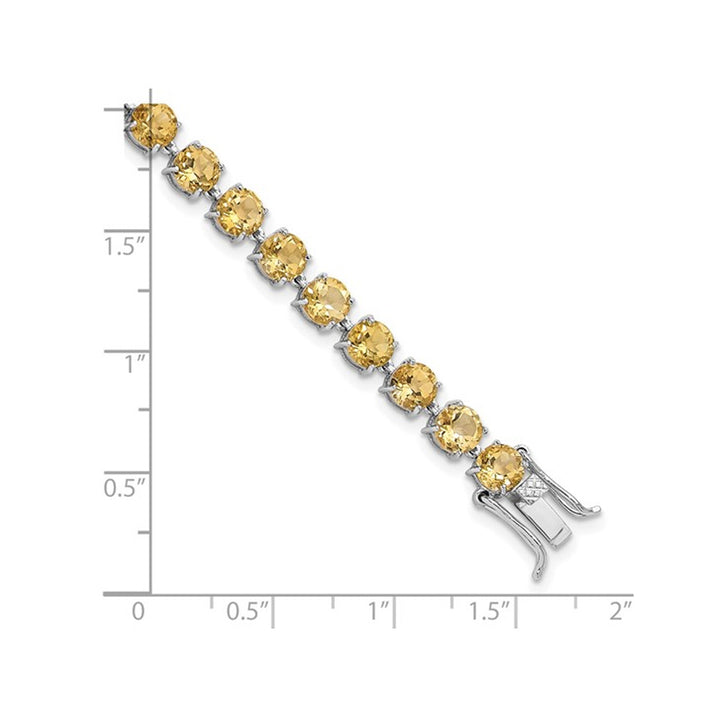 13.95 Carat (ctw) Citrine Bracelet in Sterling Silver (8 Inches) Image 3