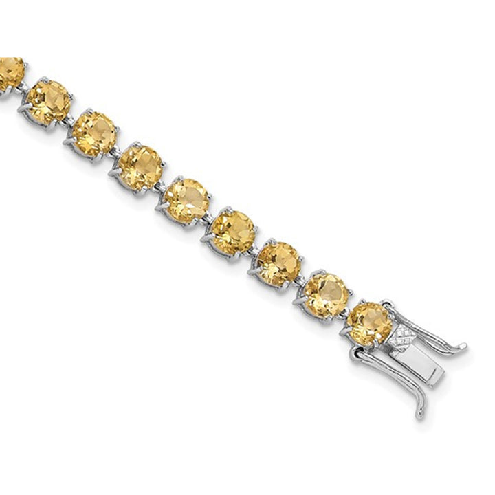 13.95 Carat (ctw) Citrine Bracelet in Sterling Silver (8 Inches) Image 4