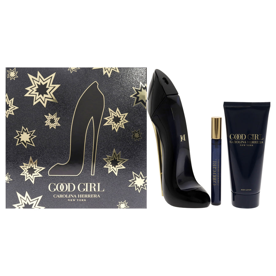 Good Girl by Carolina Herrera for Women - 3 Pc Gift Set 2.7oz EDP Spray3.4oz Body Lotion10ml EDP Spray Image 1