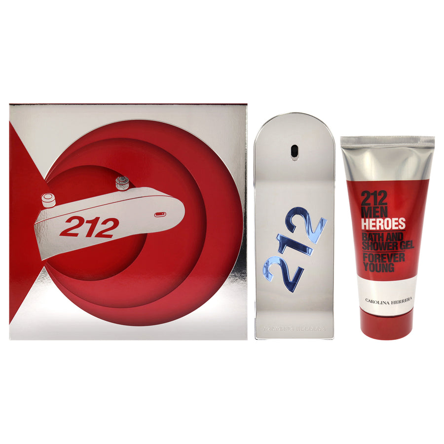 212 Heroes Forever Young by Carolina Herrera for Men - 2 Pc Gift Set 3oz EDT Spray3.4oz Bath and Shower Gel Image 1