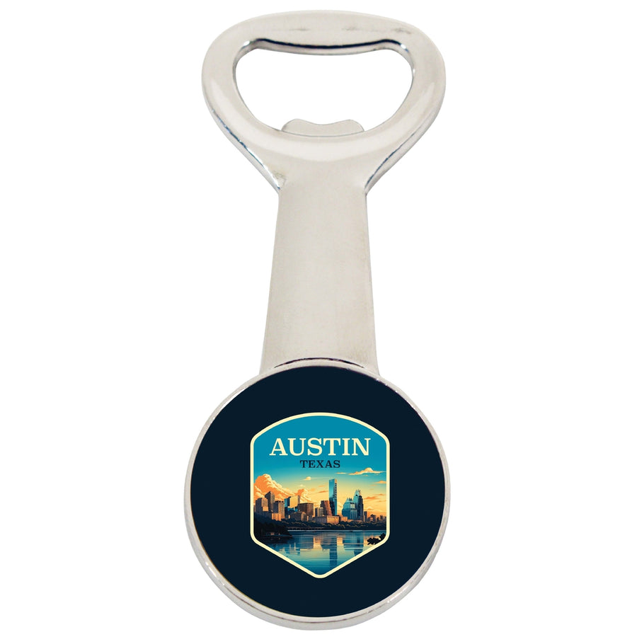 Austin Texas Design A Souvenir Magnetic Bottle Opener Image 1