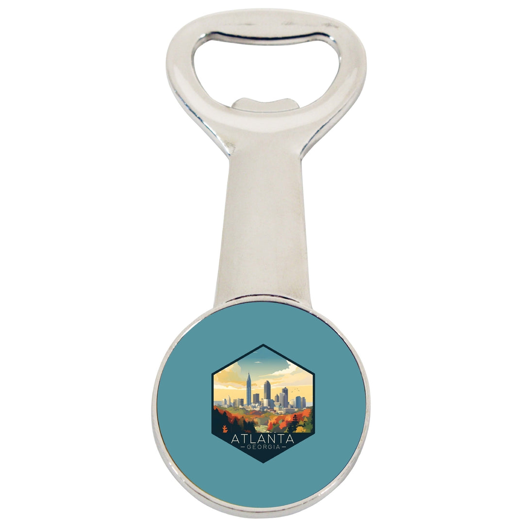 Atlanta Georgia Design A Souvenir Magnetic Bottle Opener Image 1