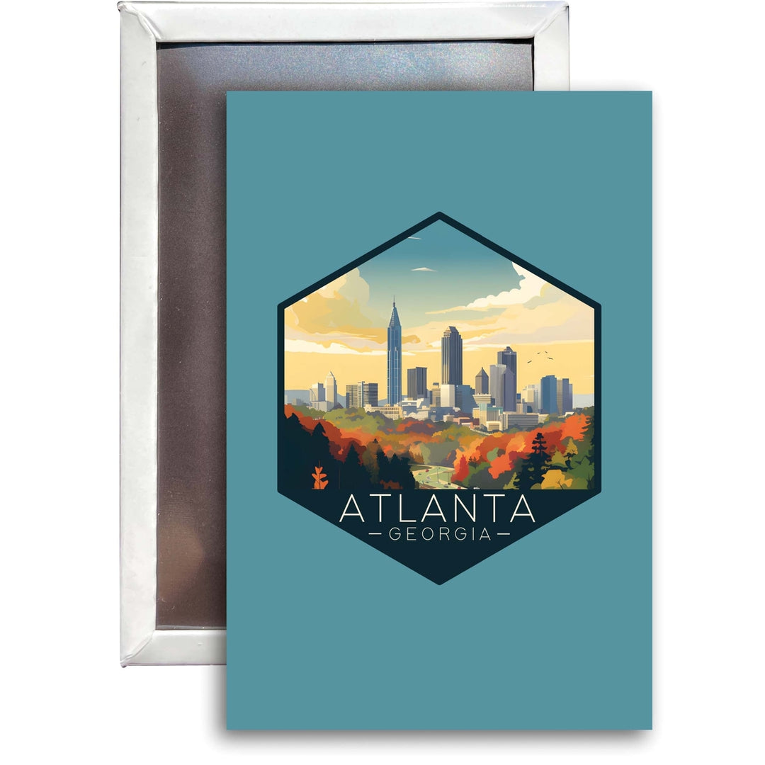 Atlanta Georgia A Souvenir 2x3-Inch Durable and Vibrant Decor Fridge Magnet Image 1