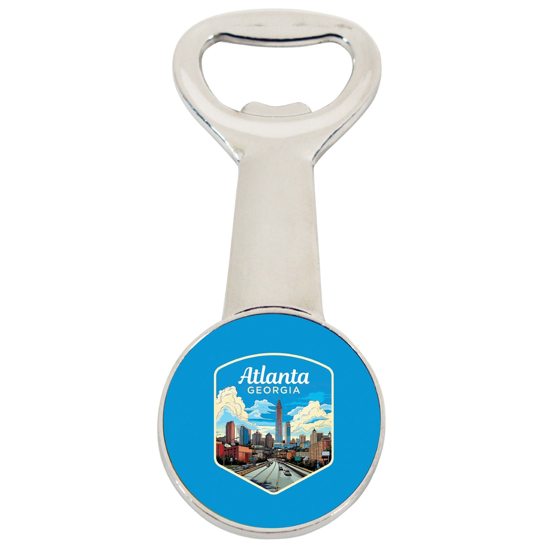 Atlanta Georgia Design B Souvenir Magnetic Bottle Opener Image 1