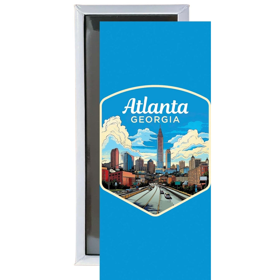 Atlanta Georgia B Souvenir Durable and Vibrant Decor Fridge Magnet 4.75 x 2 Inch Image 1