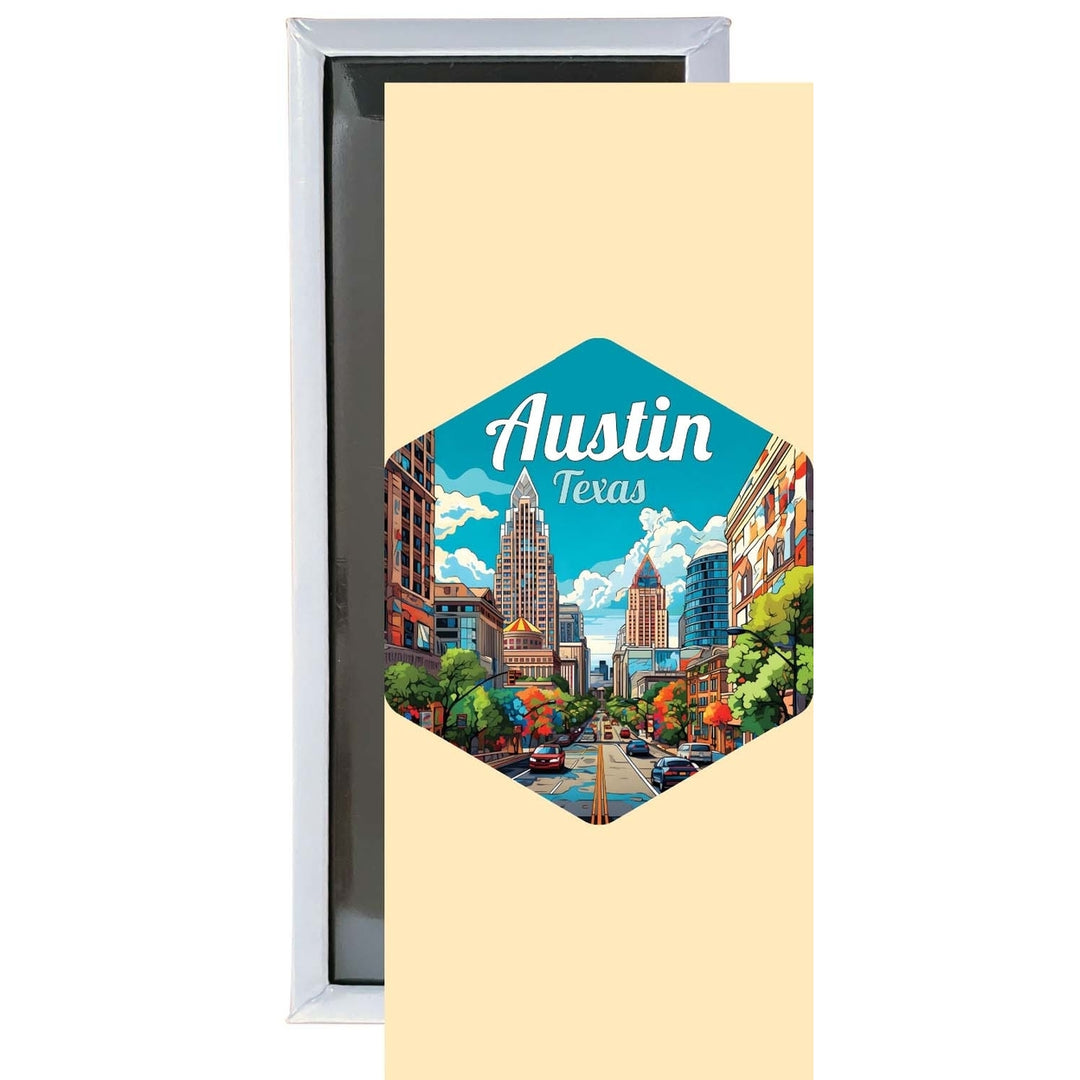 Austin Texas B Souvenir Durable and Vibrant Decor Fridge Magnet 4.75 x 2 Inch Image 1