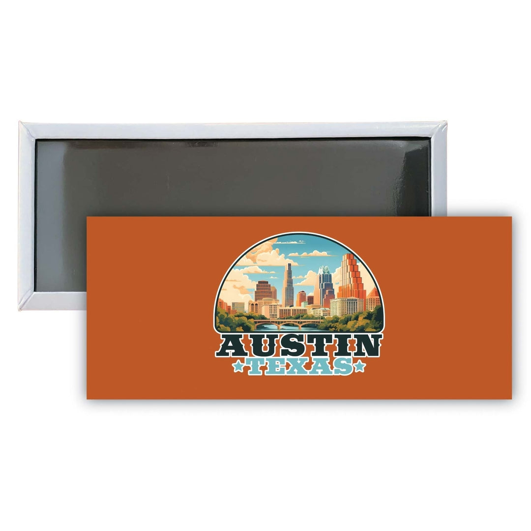 Austin Texas C Souvenir Durable and Vibrant Decor Fridge Magnet 4.75 x 2 Inch Image 1