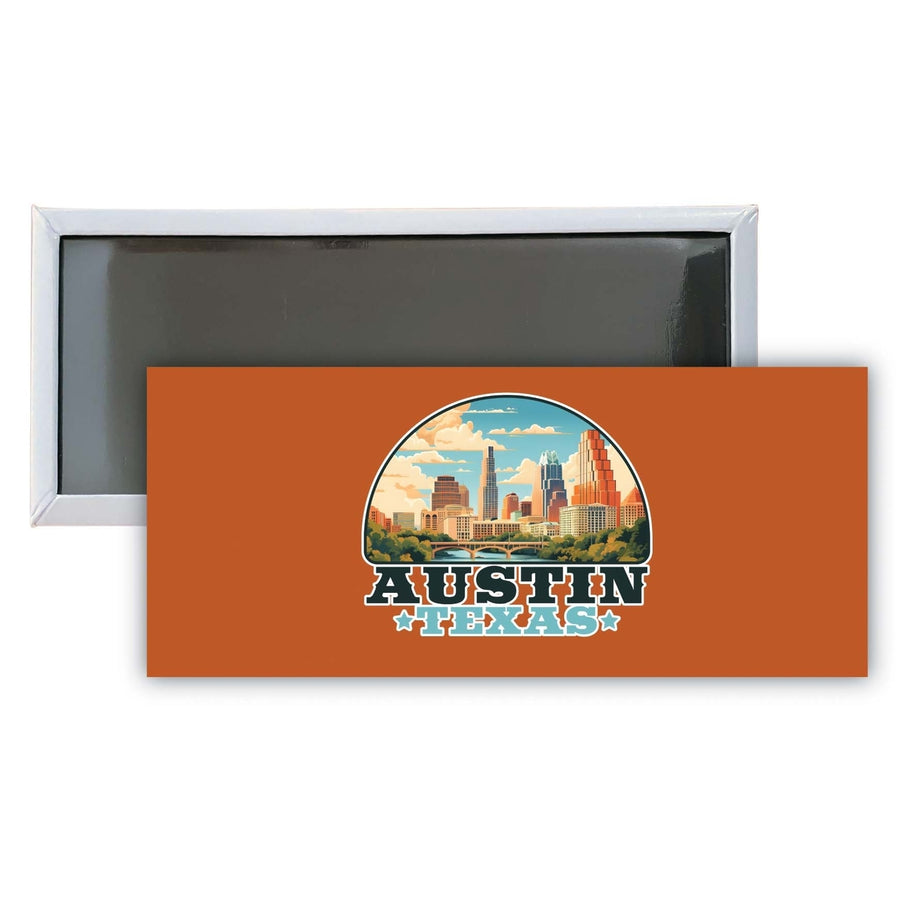Austin Texas C Souvenir Durable and Vibrant Decor Fridge Magnet 4.75 x 2 Inch Image 1