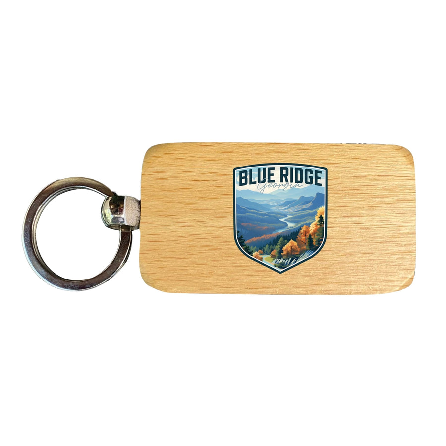 Blue Ridge Georgia Design A Souvenir 2.5x1-Inch Souvenir Wooden Keychain Image 1