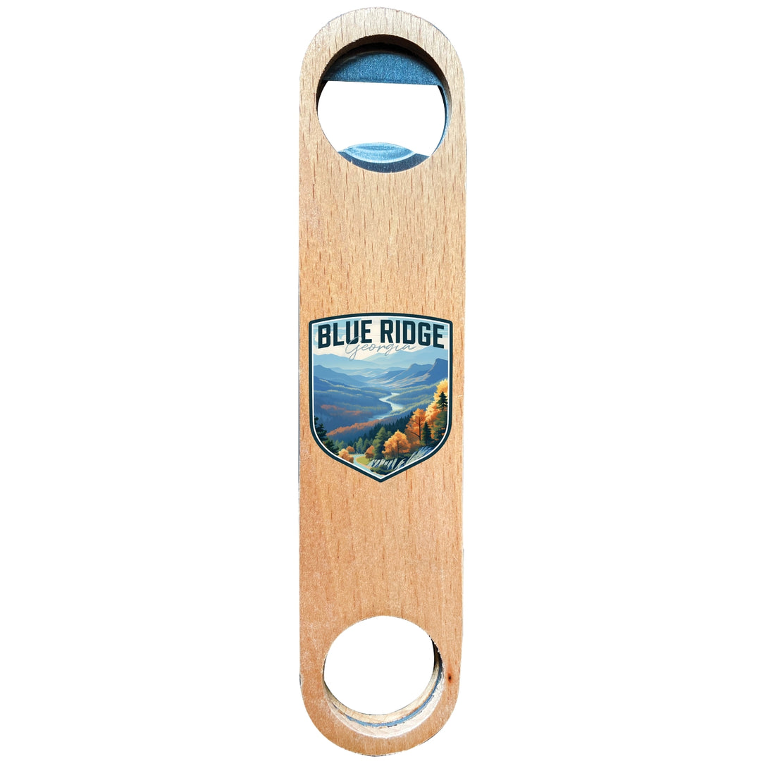 Blue Ridge Georgia Design A Souvenir Magnetic Wooden Bottle Opener Image 1